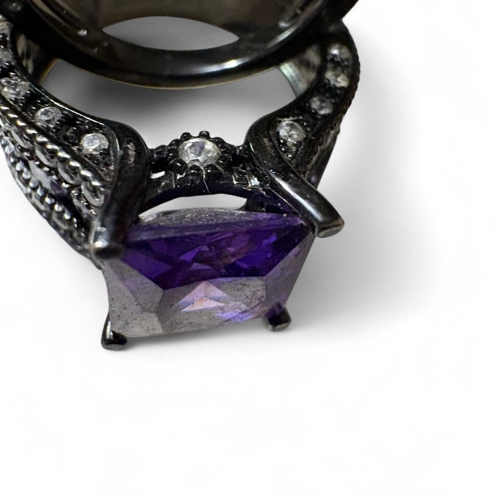 Purple Gemstone Silver Ring - image 1